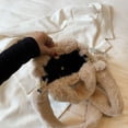 thumbnail image 2 of Bolso Mujer Fluffy Satchel Suave Casual Bolsos Peludos Señoras Citas Caqui, 2 of 8