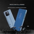 thumbnail image 3 of Mirror Flip Case for Xiaomi Redmi 12C Support Wireless Charging, Clear View Window with Kickstand Thin Ultra Phone Case for Xiaomi Redmi 11A/Redmi 12C QH Black, 3 of 11