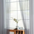 thumbnail image 4 of NEWEEN Sheer Curtains 95 inch Length 2 Panels Set White Curtains Clear Curtains Basic Rod Pocket Panel for Bedroom Living Room Yard Kitchen(55" X 95", Gray), 4 of 7