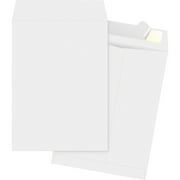 Angle View: Business Source, BSN65771, Tyvek Open-end Envelopes, 100 / Box, White