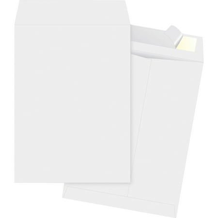 Business Source, BSN65771, Tyvek Open-end Envelopes, 100 / Box, White