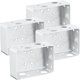 thumbnail image 1 of 4 Pieces Blind Brackets 2 Inch Low Profile Box Mounting Bracket for Headrail (White), 1 of 5