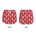 thumbnail image 3 of Fuzoiu Cartoon Lobster Print Women's Athletic Shorts, Double-Layer Running Shorts with Pocket,Women's Workout Shorts for Yoga, Gym, and Workouts-Large, 3 of 7