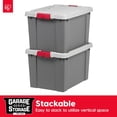 thumbnail image 5 of IRIS 19 Gallon Lockable Storage Totes with Lids, 6 Pack - Gray, Heavy-Duty Durable Stackable Containers, Large Garage Organizing Bins Moving Tubs, 5 of 8