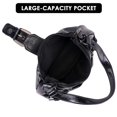 thumbnail image 6 of Spencer Crescent Shoulder Bag for Women PU Leather Hobo Tote Handbag Clutch Purse Ladies Trendy Punk Underarm Bag, Black, 6 of 10
