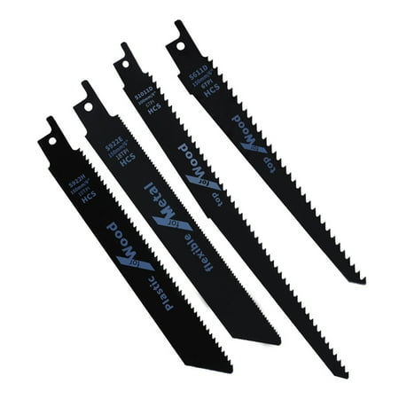 

SouthEle 4Pcs Reciprocating Saw Blades High Hardness Curve Cutting Sharp Wear-resistant Strong Pruner Saw Blades for Woodworking