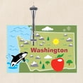 thumbnail image 2 of CafePress - Washington Map Tote Bag - Unisex Canvas Tote Bag, Beige, 1-Piece, 2 of 6