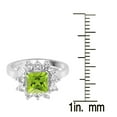 thumbnail image 3 of Sterling Silver with Natural Peridot and White Topaz Halo Ring, 3 of 3