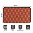 thumbnail image 5 of Red and Orange Argyle Pattern Door Rugs,Washable Non Slip Door Mats Indoor,Decorative Door Mats,Entry Mat Indoor for Entrance,Bedroom,Kitchen,Bathroom,30"x17", 5 of 6