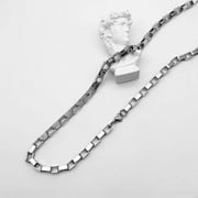 Vintage Creative Hiphop Punk Couple Titanium Steel Street Man Chain Necklace Neck Jewelry Cuban Chain Korean Clavicle Choker S 45CM