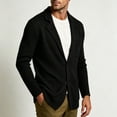 thumbnail image 5 of LYSMORA Men's Waffle Knit Blazer Notched Lapel Button Front Long Sleeve Knit Sport Coat for Office and Social Gatherings, 5 of 5