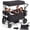 Black, variant on SACVON 4-Seater Stroller Wagon with Side Entry, Canopy & Snack Tray, Includes Detachable Storage Bag That Converts to a Backpack–Black