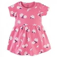 thumbnail image 3 of Hudson Baby Infant and Toddler Girl Cotton Short-Sleeve Dresses 2pk, Pink Daisy, 6-9 Months, 3 of 3