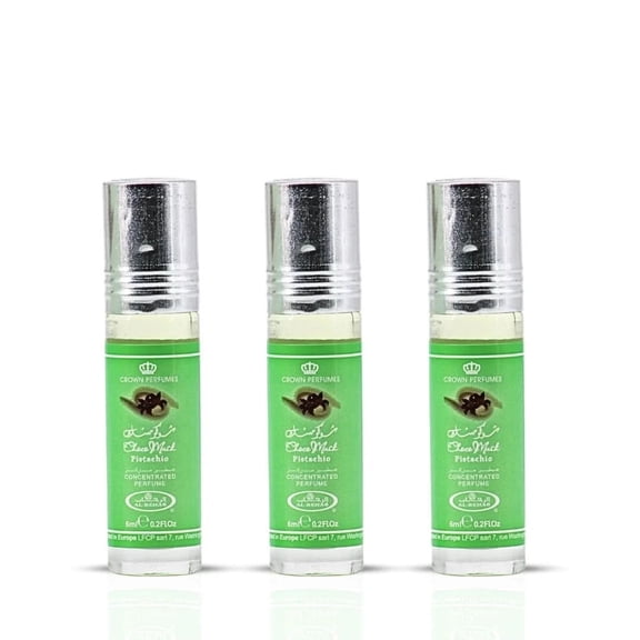 Choco Musk Pistachio Perfume Oil CPO 6ml (0.2 oz) by Al Rehab (Pack of 3)