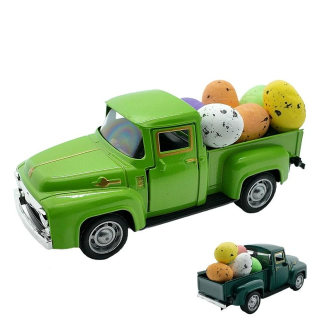Modèle de Camionnette 12,5 cm, Oeuf de Pâques, Voiture Camion Américain Rétro Moulée sous Pression, Camionnette Moulée sous Pression