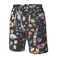 thumbnail image 4 of Pofeuu Wildflower Watercolor 1 Prin Men's Swim Trunks Quick Dry Bathing Suit Swimming Board Shorts Mesh Lining Beach Swimwear-Small, 4 of 6
