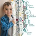 thumbnail image 3 of Blackout Kids Curtains,Pioneer Flower Floral Print Pattern Childrens Insulated Curtains Set Of 2,Bedroom Essentials,Toddler Room Decor 42"x54", 3 of 5