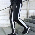 thumbnail image 2 of UDIYO Men Autumn Winter Zipper Casual Sports Running Tight Trousers Sportswear Pants, 2 of 7
