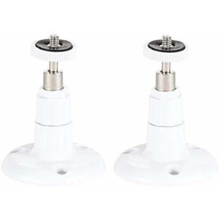 Wasserstein Security Wall Mount - Adjustable Indoor/Outdoor Mount Compatible with Arlo Pro Pro2 Ultra (2 Pack White)
