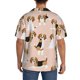 thumbnail image 3 of Fotbe Beagle Dog On Brown Camisa Estampada de Manga Corta para Hombre, Casual de Verano, Estilo Playero, Sin Arrugas-X-Large, 3 of 5