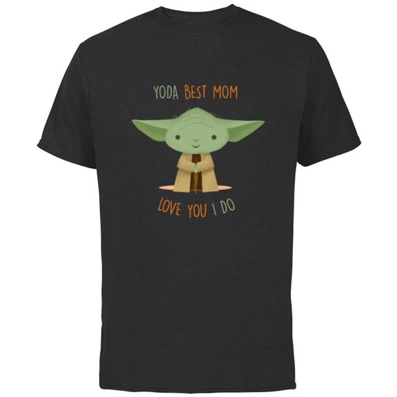 Star Wars Yoda Best Mom Love You I Do - Short Sleeve Cotton T-Shirt for Adults - Customized-Royal Heather