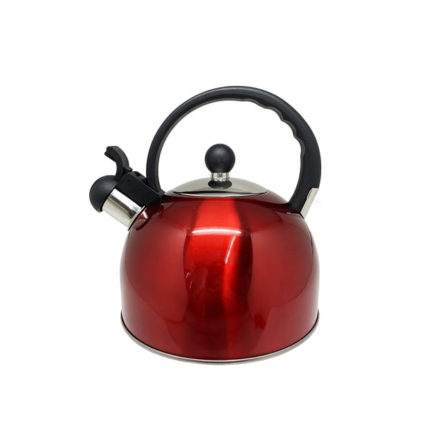 Tetera Silbadora Acero Inoxidable 2.5 Lt Cocina Royal Haus Royal Haus Color Rojo 2.5 L