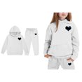thumbnail image 6 of Kids Kids Toddler Sweatsuit,2 Piece Long Sleeve White Sweatshirt and Sweatpants Winter Clothes Toddler 3-4 Years Boys Clothes Cute&nbsp;Boys Girls&nbsp;Clothing, 6 of 7
