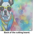thumbnail image 3 of Boston Terrier Hippie Dawg Glass Cutting Board Large 12 in x 15 in, 3 of 5