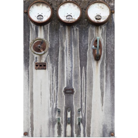 Great BIG Canvas | Rolled Kathy Mahan Poster Print entitled Old Electrical Panel II