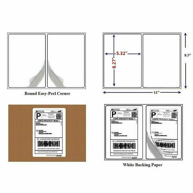 SJPACK Shipping Address Labels Sticker Labels for Laser/Ink Jet Printe