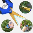 thumbnail image 3 of Sécateurs de Jardin en Acier Inoxydable avec Ressort en Titane Plaqué Or, 3 of 9