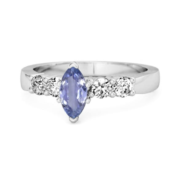 Mooneye Marquise Cut 0.10 Ctw Tanzanite Princess Ariana Wishbone Women's Valentines Day Gifts Ring