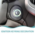 thumbnail image 3 of FONDOTIN Car Ignition Switch Trim Adhesive Glue Ignition Switch Decoration Ring Blue 1Set, 3 of 8