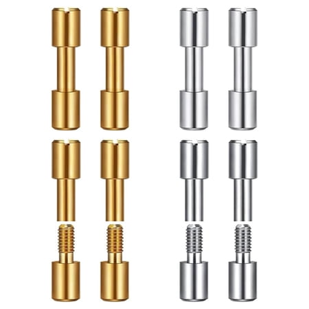 8 Sets Stainless Steel Brass Bracket Bolt Fasteners Tool Knife Handle Bolt Replacement Rivet Kitchen-Knife Handle Rivet
