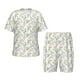 thumbnail image 1 of Fotbe Floral Pijama Estampada de 2 Piezas para Niños – Ropa de Dormir de Manga Corta Cómoda para Niños y Niñas, Camiseta y Shorts de Algodón-Small, 1 of 6