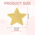 thumbnail image 2 of 12Pcs Sequin Star Iron on Patches 9x9cm(3.55x3.55") Appliques Embroidery Star Patches for Clothing Bags Jackets Jeans Hats Accessory Craft Gold, 2 of 6