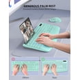 thumbnail image 3 of Wagpak Wireless Keyboard and Mouse Combo Wrist Rest Ergonomic Phone Holder Full-Sized Silent 2.4GHz Cordless Keyboard Mouse Set for Computer,Laptop, PC, Mac, Windows Green, 3 of 9