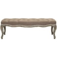 thumbnail image 5 of SAFAVIEH Ramsey Traditional Glam Tufted Bench, Warm Brown, 5 of 8