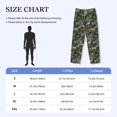 thumbnail image 4 of Picia Flamingos And Palm Leaves Mens Soft Woven Cotton Elastic Waistband Sleep Pajama Pant Lounge Sleep Pant With Pockets And Drawstring-Medium, 4 of 9