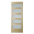 thumbnail image 4 of Wood & Hart 33" 5-Lite Frosted Pine Barn Door, 4 of 5