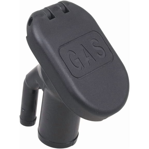 Perko 1318DPGBLK Polymer Vented Gas Fill with 35° Angled Neck for 1.5" Hose - Black