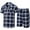 NAVY/WHITE, variant on Yunbao Mens Cotton Pajama Sets Short Sleeve Sleepwear Button Down Loungewear Pjs with Pockets