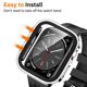 thumbnail image 5 of Vidrio + cubierta para la serie de estuches de Apple Watch 8 7 6 5 4 se 44 mm 40 mm 41 mm 45 mm Protector de pantalla de borde recto Accesorios para Apple Watch, 5 of 5