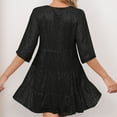 thumbnail image 3 of 2025 Sequin Dress for Women Plus Size Summer Short Sleeve Sparkly Glitter Dress Swing Club Cocktail Party Dresses, 3 of 8