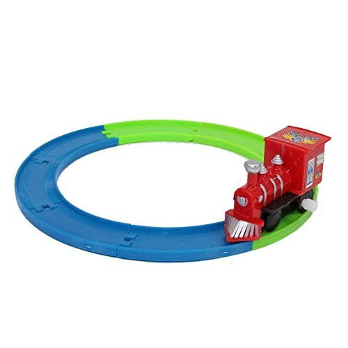 Dazzling Toys Classic Wind up Train on Tracks 5 train and track sets Colors may vary
