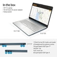 thumbnail image 4 of HP 15.6" FHD Laptop with AMD 6-Core Ryzen 5 5500U 8GB 256GB Windows 11 - Blue, 4 of 5