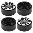 thumbnail image 2 of Buje de llantas de rueda Beadlock de aleación de aluminio, 57mm, 9 agujeros, con tuercas para coches trepadores de control remoto, titanio, 2 of 10