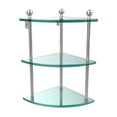 thumbnail image 2 of 3 Tier Corner Glass Shelf - Polished Brass, 2 of 2
