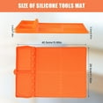 thumbnail image 3 of Silicone Griddle Tools Mat for Blackstone, Silicone Spatula Mat BBQ Tool Mat Grill Utensil Holder Side Shelf Mat for Kitchen Countertop Grilling Accessories (Orange), 3 of 6