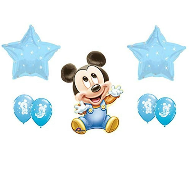 Baby Mickey Mouse It S A Boy Baby Shower Balloons 1st Birthday Decoration Supplies Walmart Com Walmart Com